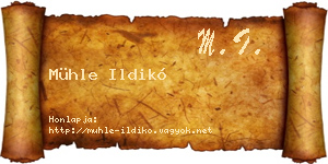 Mühle Ildikó névjegykártya