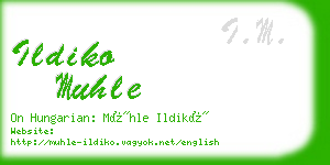 ildiko muhle business card